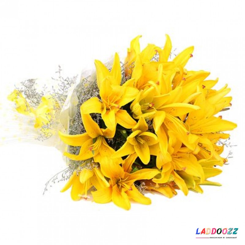 Yellow Asiatic Lilies Fresh Flowers